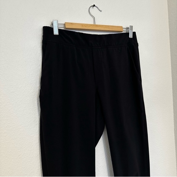 Athleta Brooklyn Ankle Pants Solid Black Side Ribbed Panel Size 8 Women’s - Picture 3 of 12